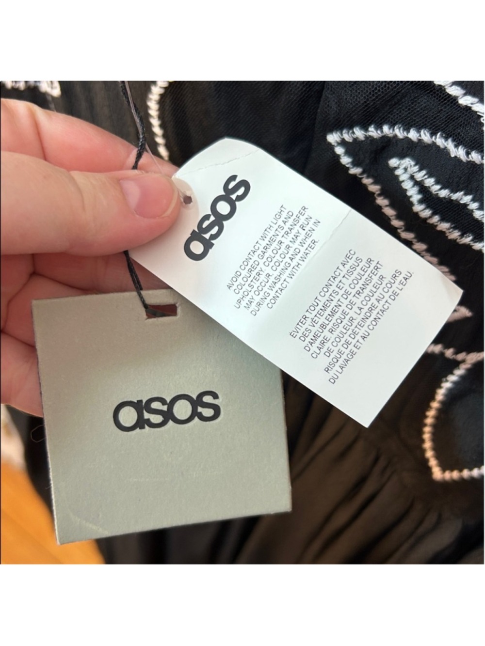 ASOS Women’s Size 14 Whimsy Goth Black Embroidered Dress – NWT - Picture 7 of 7